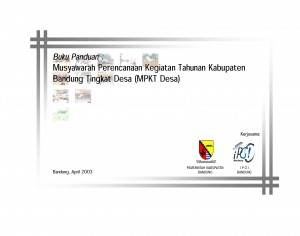 Panduan Musyawarah Perencanaan Kegiatan Tahunan (MPKT) Kabupaten Bandung Tingkat Desa
