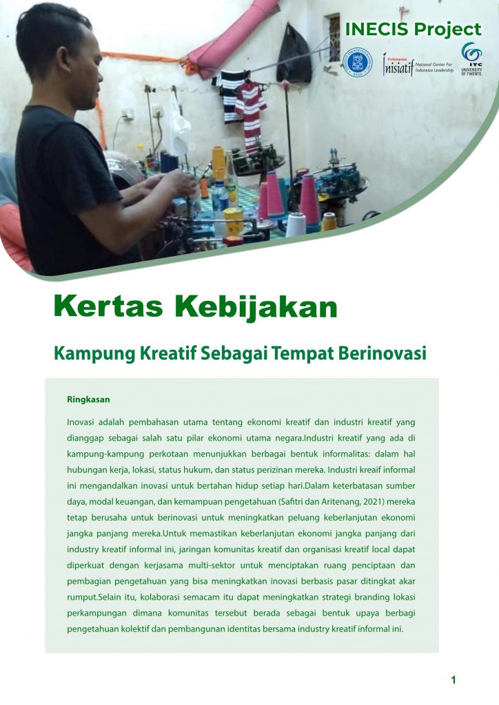 Kampung Kreatif Sebagai Tempat Berinovasi